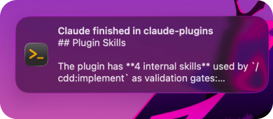 macOS notification from Renkei